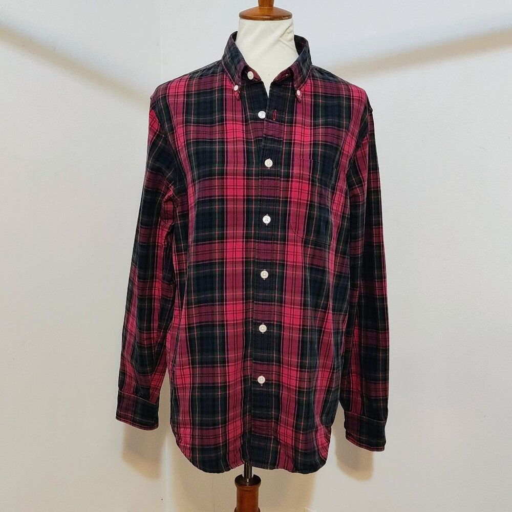 Abercrombie & Fitch Men's Plaid Button Down Shirt L